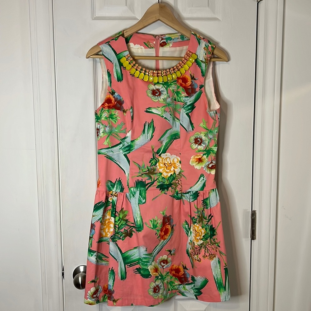 English Rose mini floral print dress